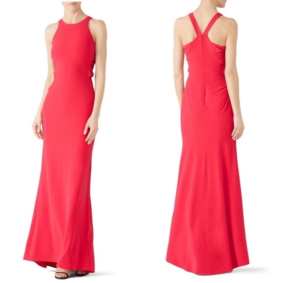 Halston Heritage Dresses & Skirts - Halston Heritage Fuchsia Twist Gown